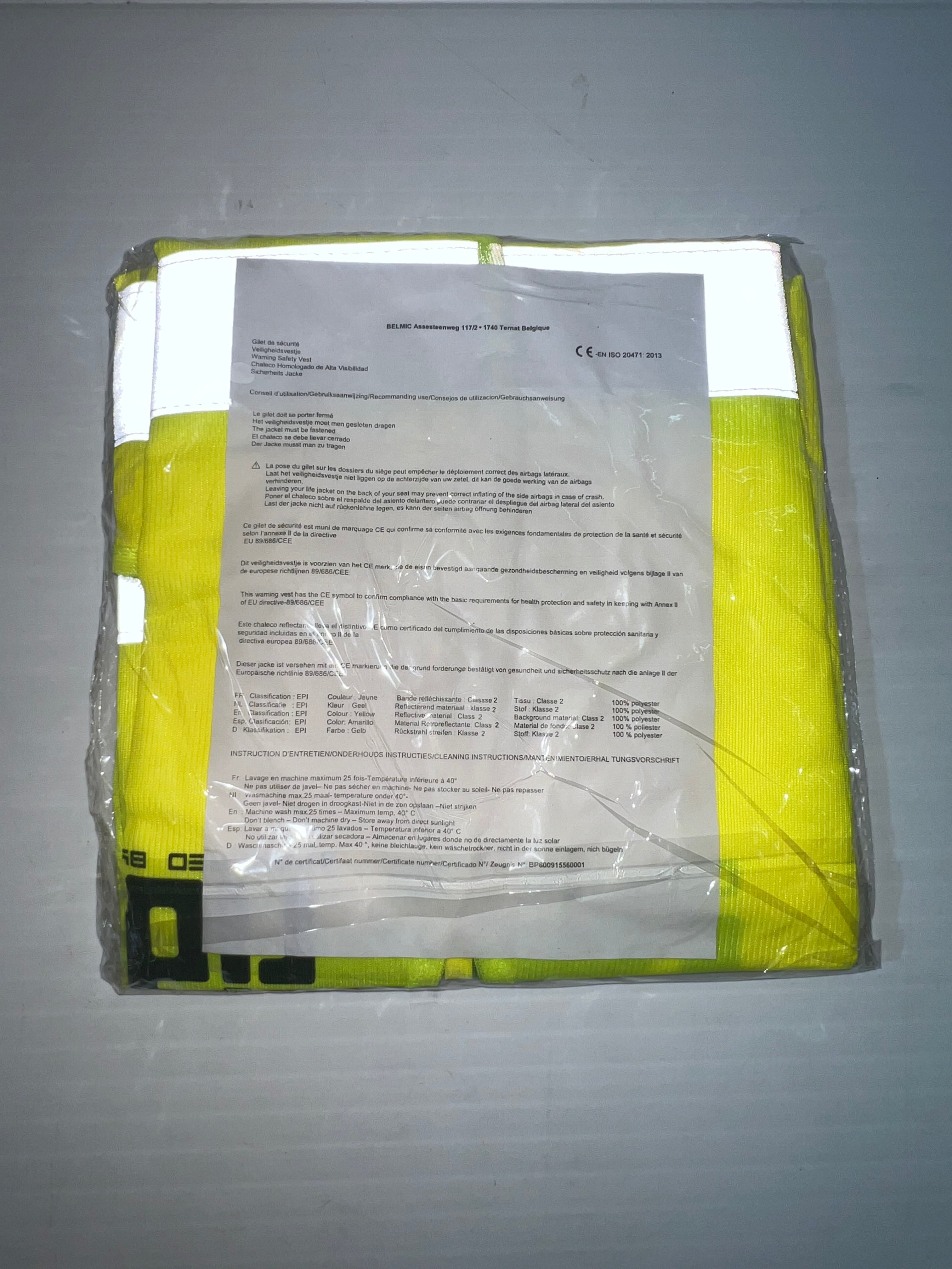 Gilet Jaune de sécurité RIDER neuf NORME CE homologué