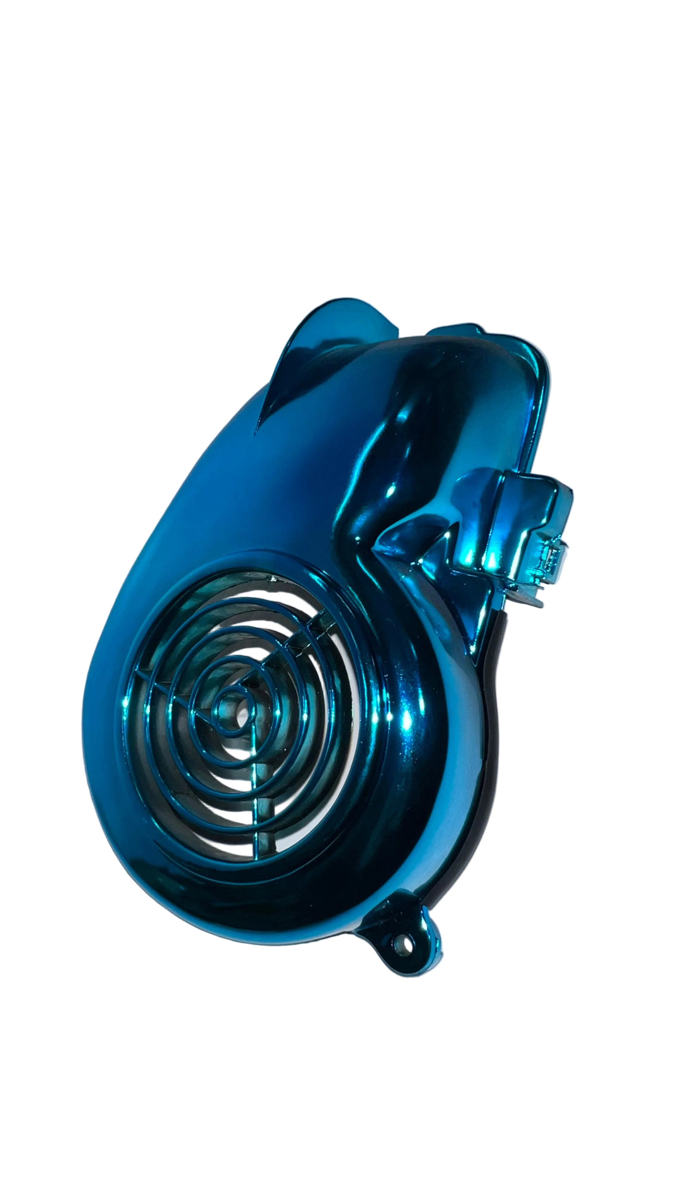 Cache de turbine d'air bleu anodisé Minarelli Horizontal AC ovetto flipper mach-g .. MBK YAMAHA neuf