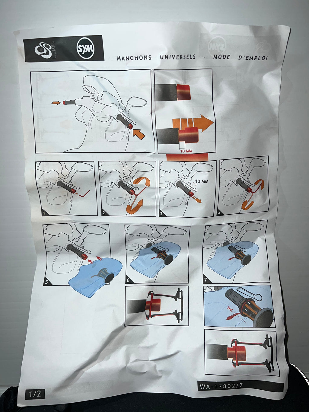 Manchon universel scooter moto SYM Neuf