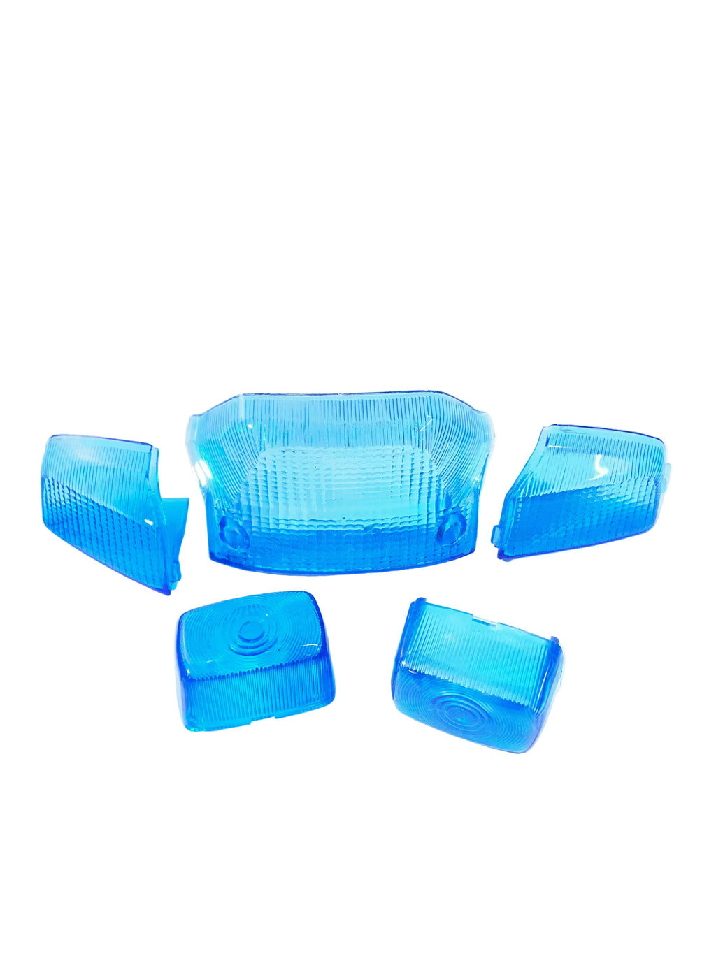 Feux arrière, cabochons arrière de clignotants et avant MBK Booster, Yamaha Bw's 3-VL (1990 - 2003) bleus