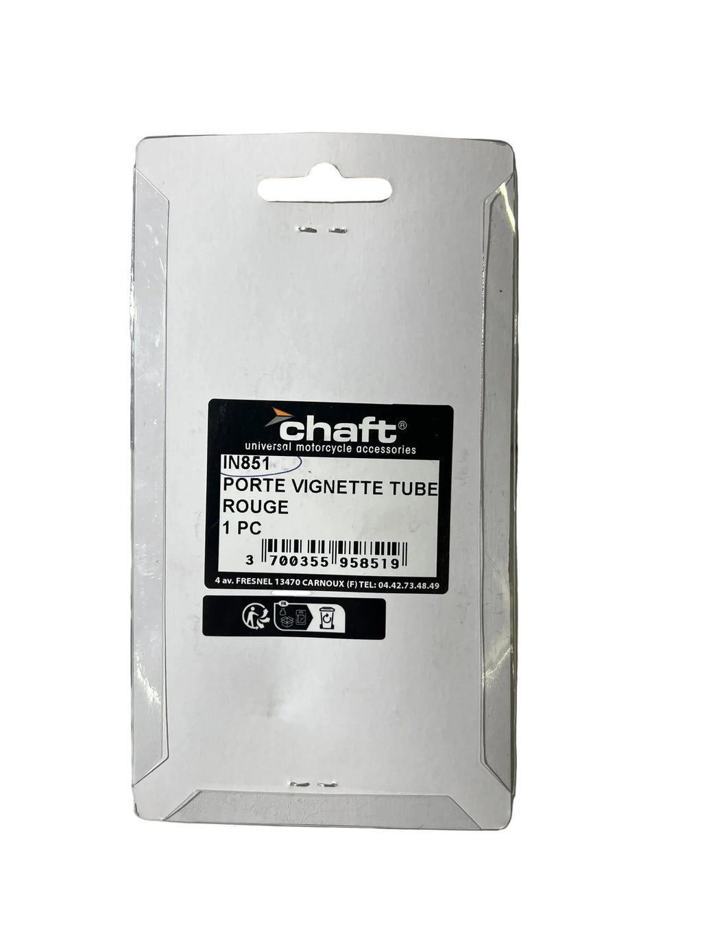 Porte vignette cylindrique Chaft rouge