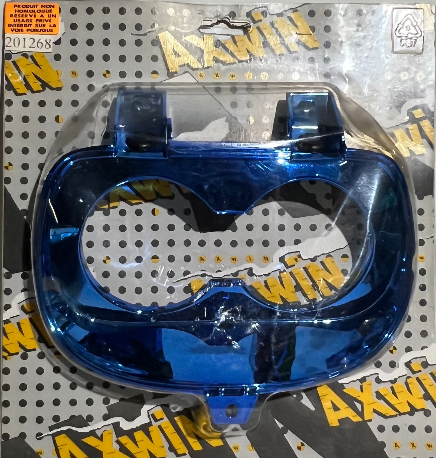 CACHE/ENTOURAGE OPTIQUE BLEU ANODISÉ POUR MBK BOOSTER SPIRIT/YAMAHA BW'S 3VL MODÈLE AVANT 2004.