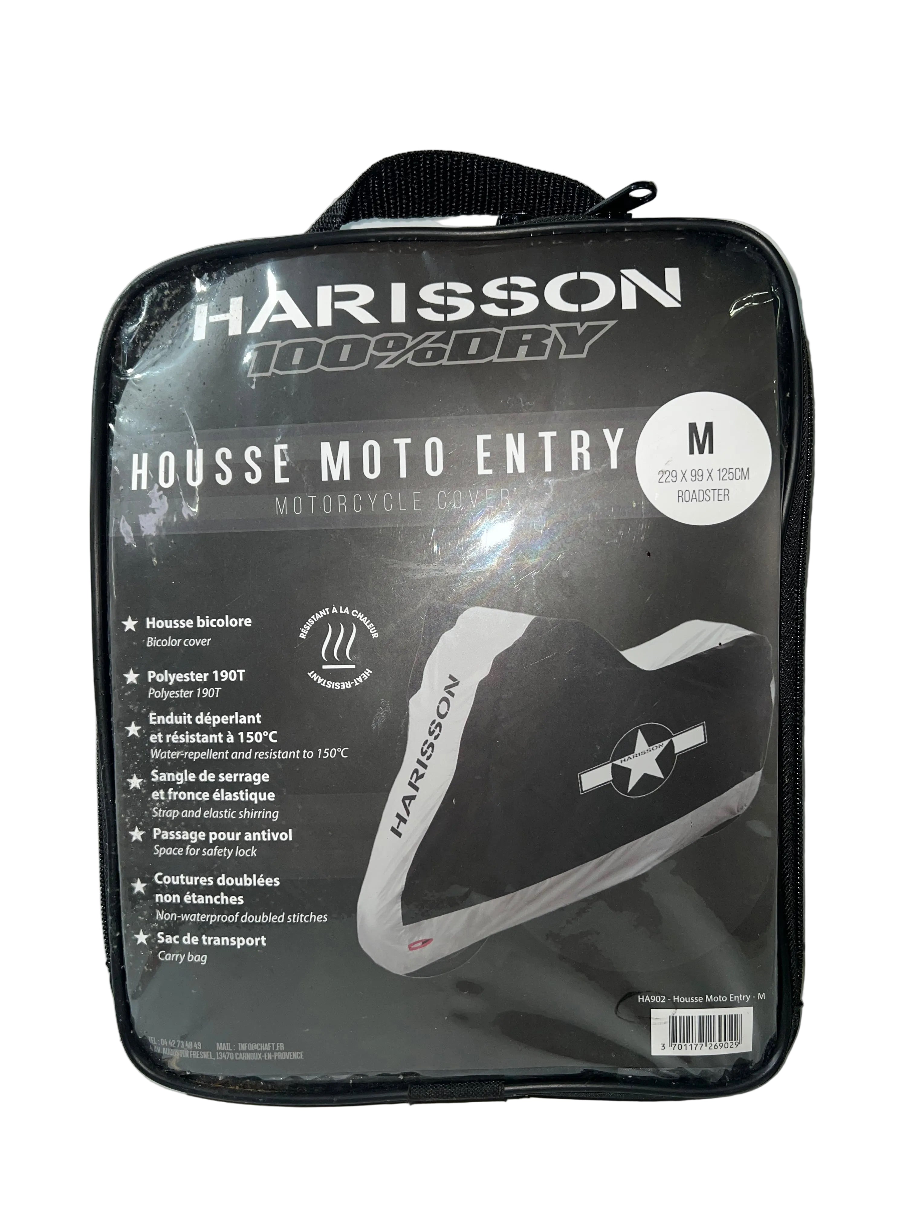 Housse moto Harisson Eco taille-M 229 X 99 X 125CM