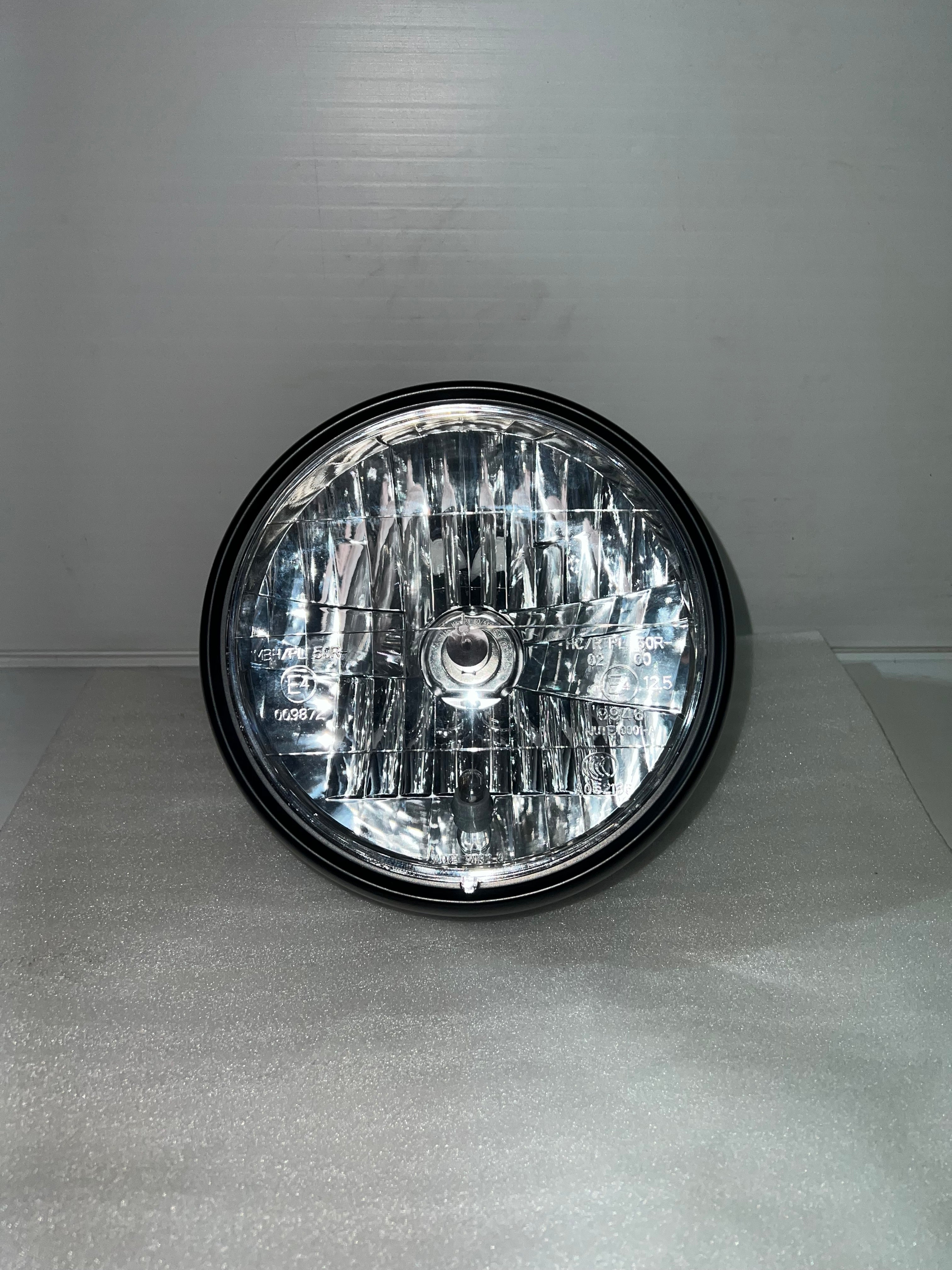 PHARE NOIR SATINÉ UNIVERSEL HOMOLOGUÉ DIAMÈTRE 180MM CLASSIC BIHR / 872425