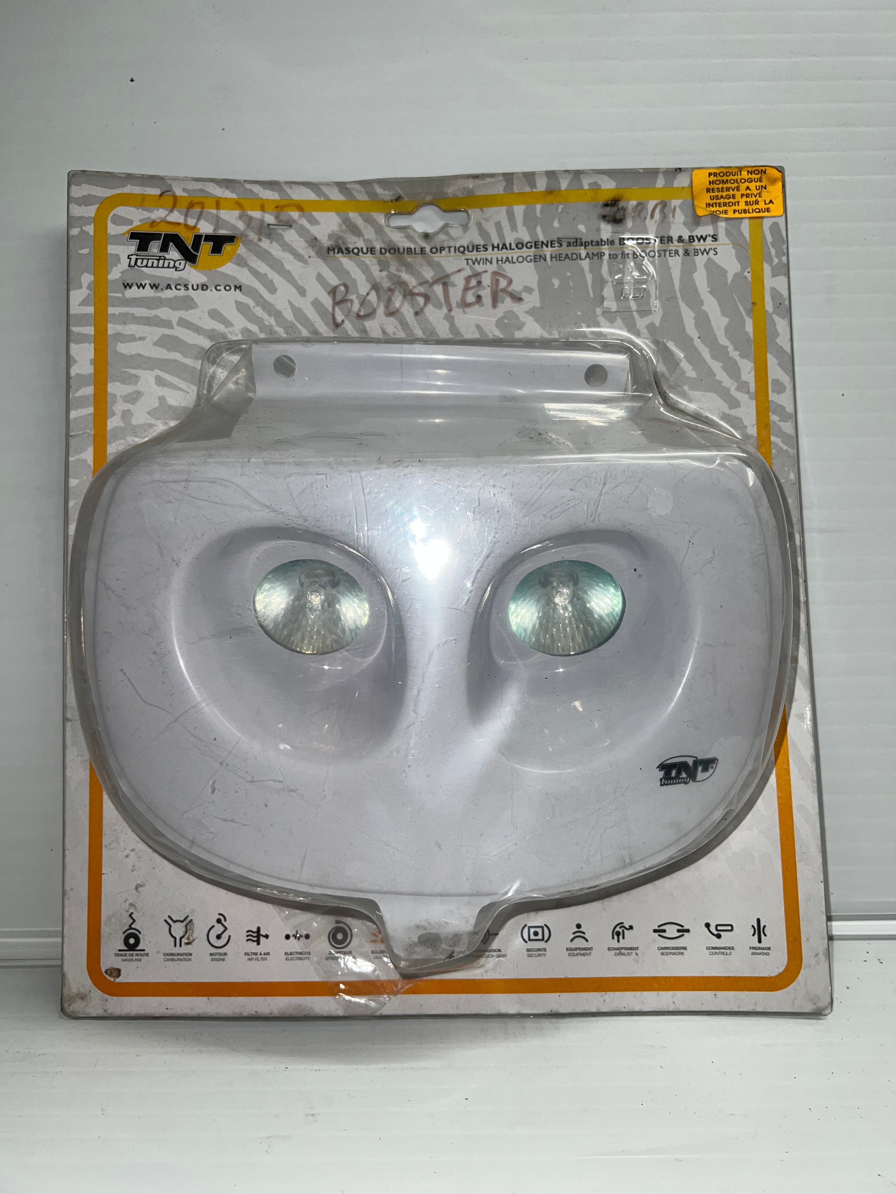 Double Optique MBK Booster Spirit YAMAHA Bw's Avant 2004 - TNT Blanc