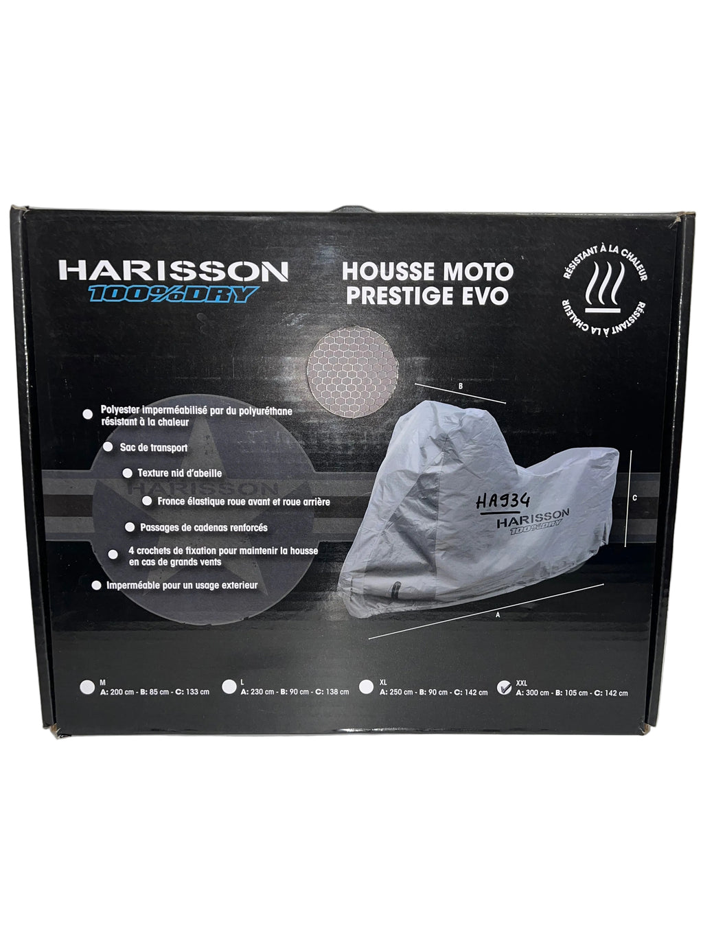 Bâche Moto HARISSON 100% Dry – Prestige EVO
