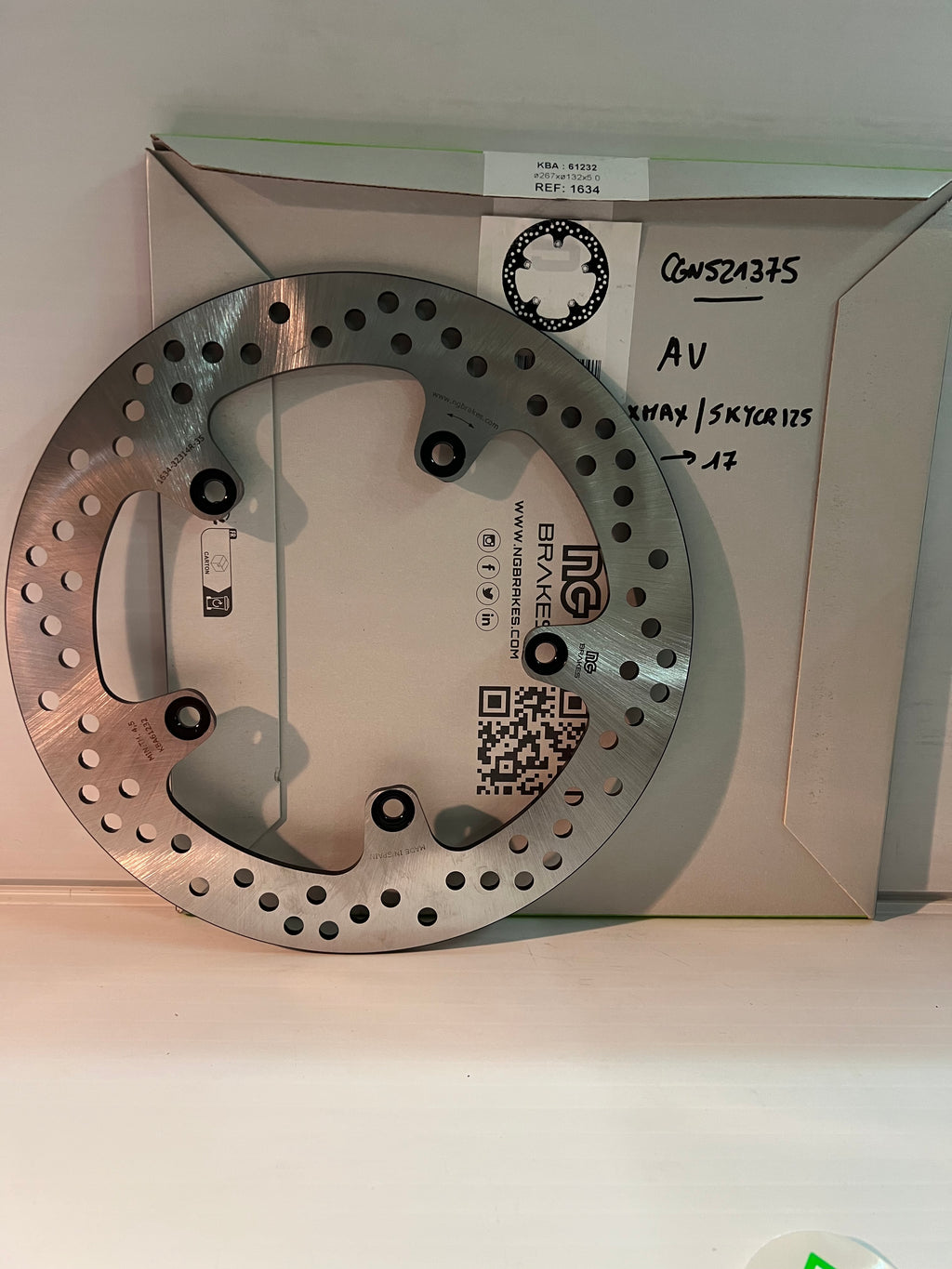 Disque de frein avant Yamaha Xmax 125, 250, 300 Ø267 mm NG Brakes