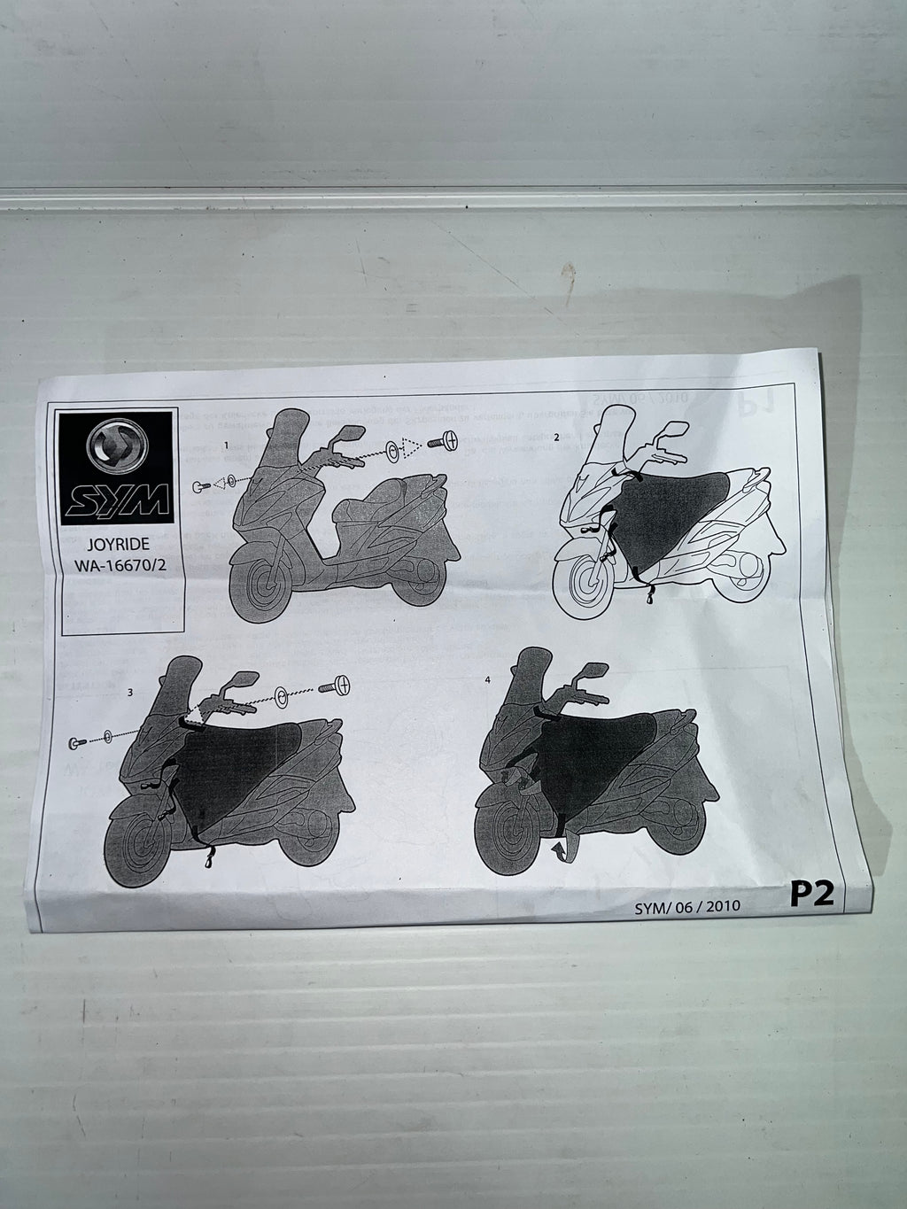 Tablier SYM d’origine – Joyride 125/150/200 – Neuf