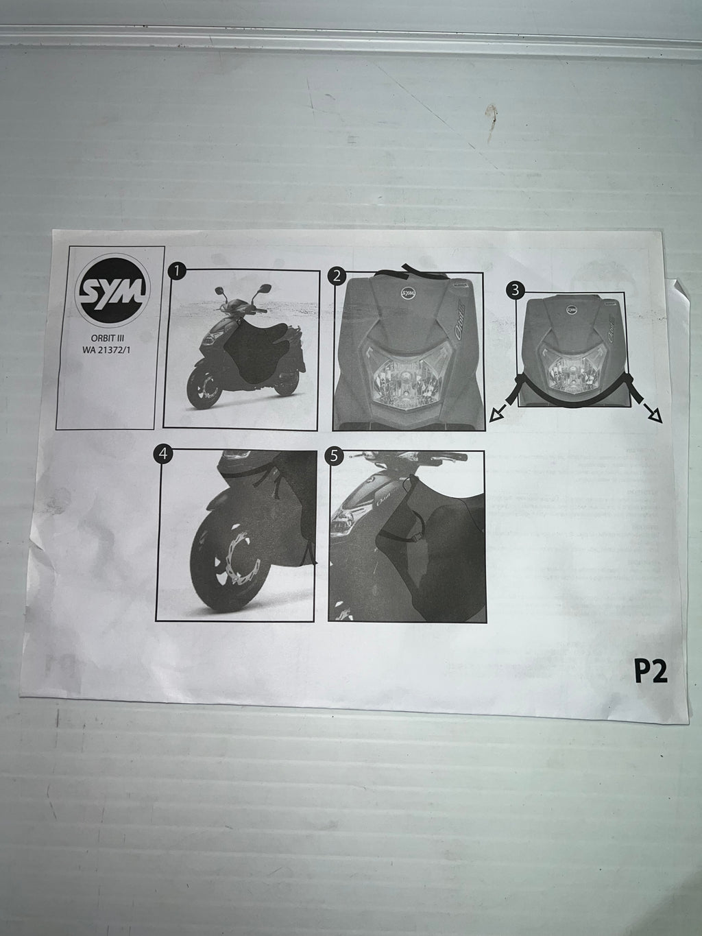 Tablier de protection SYM Orbit 3 III 50 et 125 NEUF