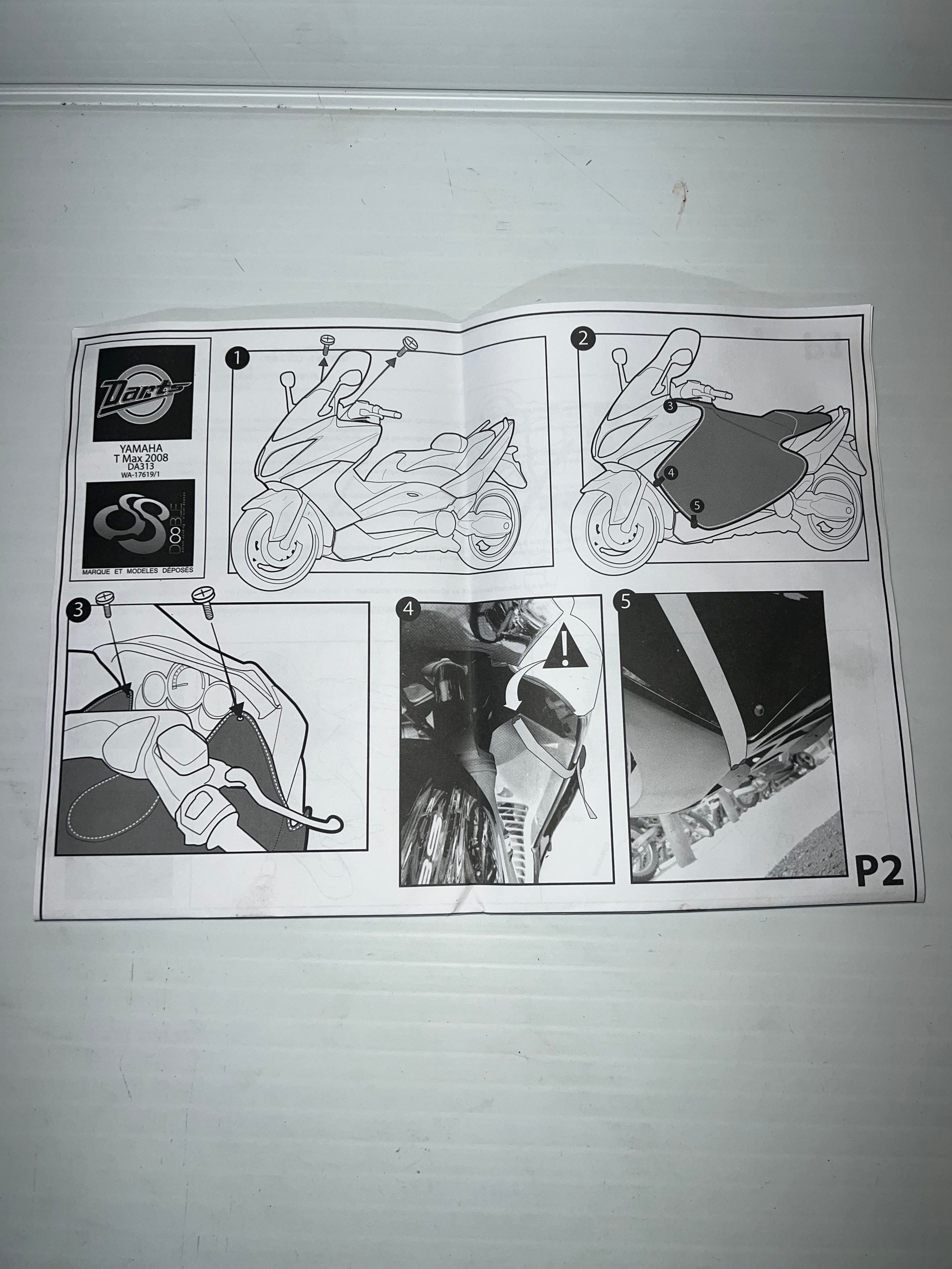 Tablier / protection pluie & froid pour Yamaha TMAX 500 (2008-2012)